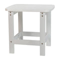 Flash Furniture Winston Set of 2 Rocking Chairs with Side Table - White Poly Resin - Weather Resistant