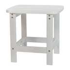 Flash Furniture Winston Set of 2 Rocking Chairs with Side Table - White Poly Resin - Weather Resistant