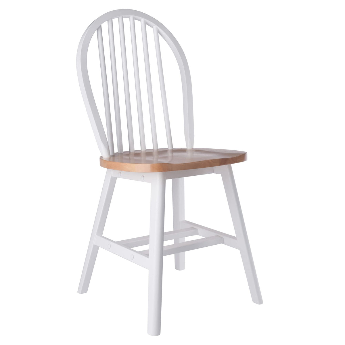 Winsome Windsor 2-Piece Chair Set, Solid Wood, Natural/White Finish