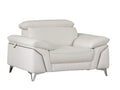 HomeRoots 31' Fashionable White Leather Chair