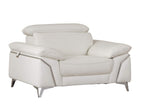 HomeRoots 31' Fashionable White Leather Chair