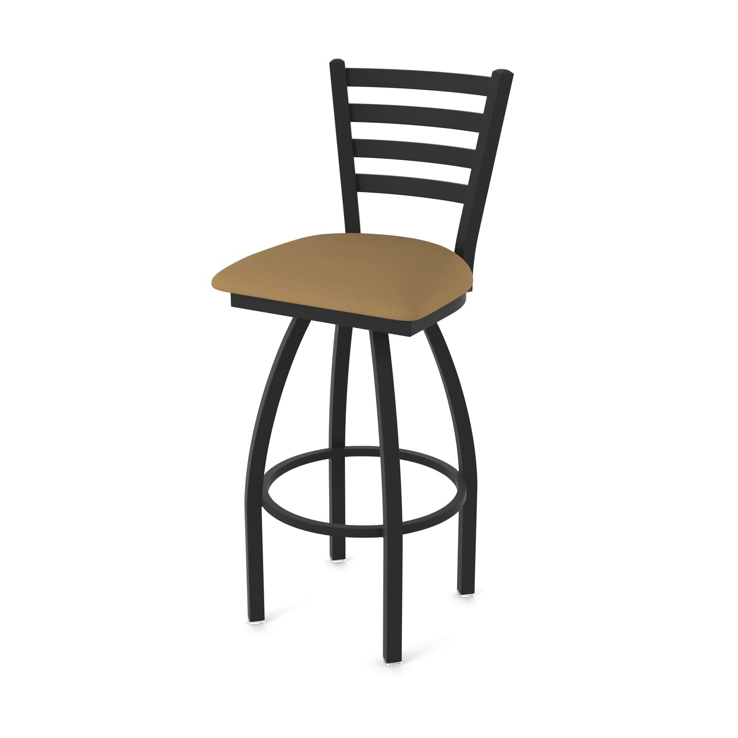 410 Jackie 25 Swivel Counter Stool with Black Wrinkle Finish and Canter Saddle Seat