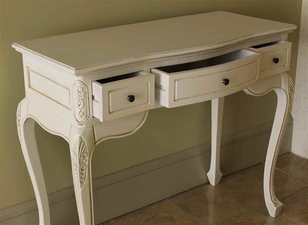 International Caravan Furniture Piece Carved Vanity Desk - Thumbnail 2