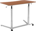 Flash Furniture Merritt Sit-Down, Stand-Up Cherry Computer Ergonomic Desk With 37.375"W Top (Adjustable Range 29" - 40.75")