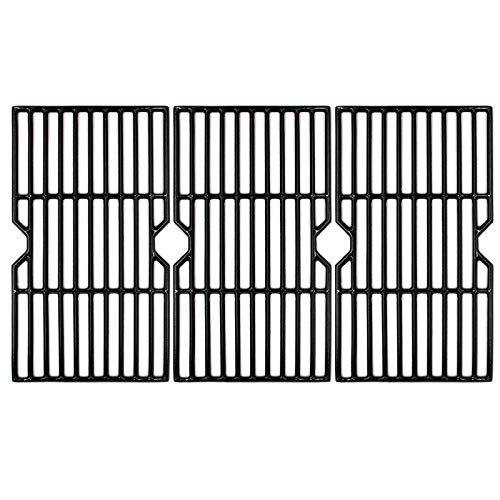Hongso 16 7/8' Polished Porcelain Coated Cast Iron Grill Grates Replacement For Charbroil 463432215, 463436213, 463436214, 4634