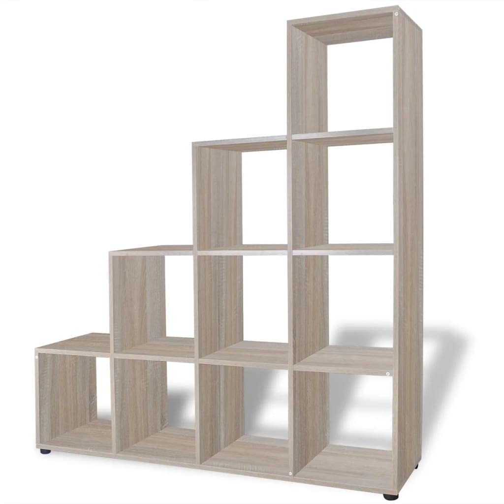vidaXL Bookcase/Shelf, Storage Unit with Compartment, Book Shelf Living Room Indoor Living Room, 142 cm, Oak Colour