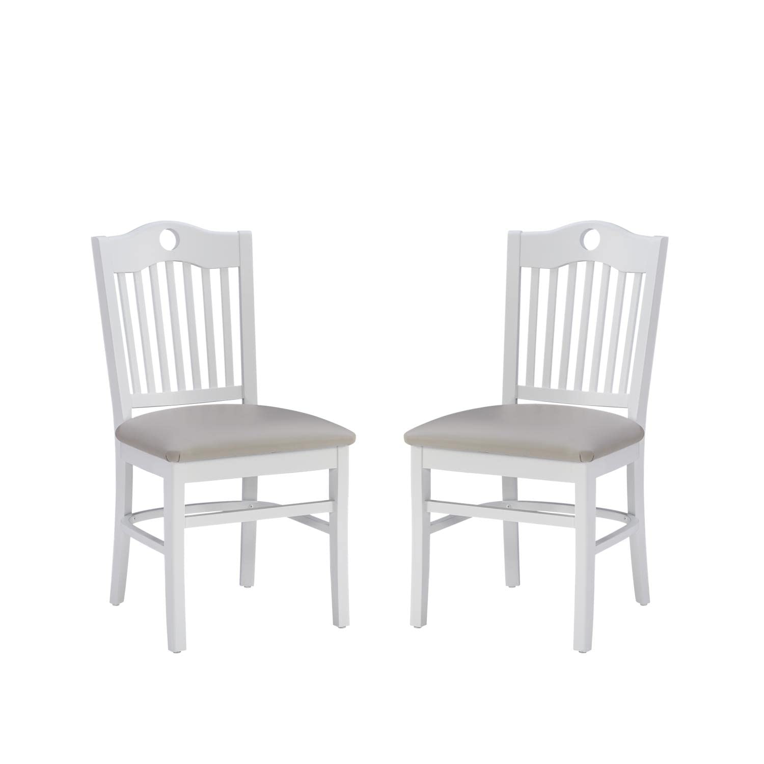 Ragan Side Chair White W Uph Seat