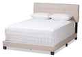 Baxton Studio Audrey Modern and Contemporary Light Beige Fabric Upholstered Full Size Bed