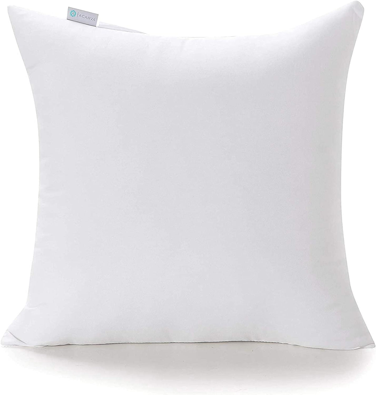 Acanva Premium Polyester Stuffer Square Form Sham Throw Pillow Inserts, 18X18 Inch(1 Count), White