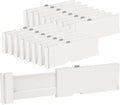 Mann Mart Expandable Closet Drawer Organizers: 16 Pack Adjustable Plastic Dresser Dividers For Clothes, 4 High, 11.617 Wide