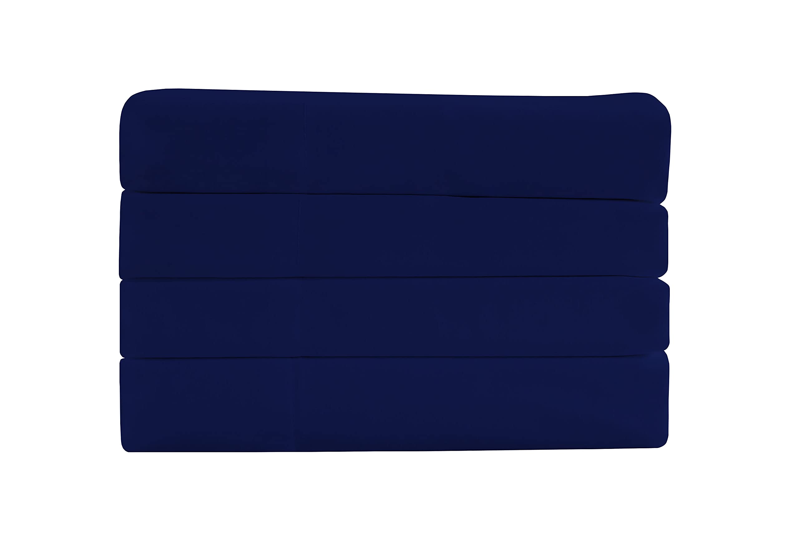 Sheets & Beyond Super Soft 1800 Series Cotton Touch Microfiber 3 Piece Sheet Set (Navy, Twin Size)