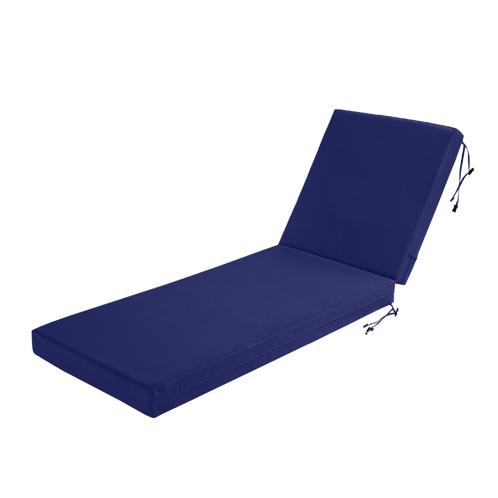 Codi Lounge Chair Cushion, Outdoor Chaise Cushions For Pool, Double Waterproof Fabric, 70 X 22.5 X 3.5 Inch Midnight Blue