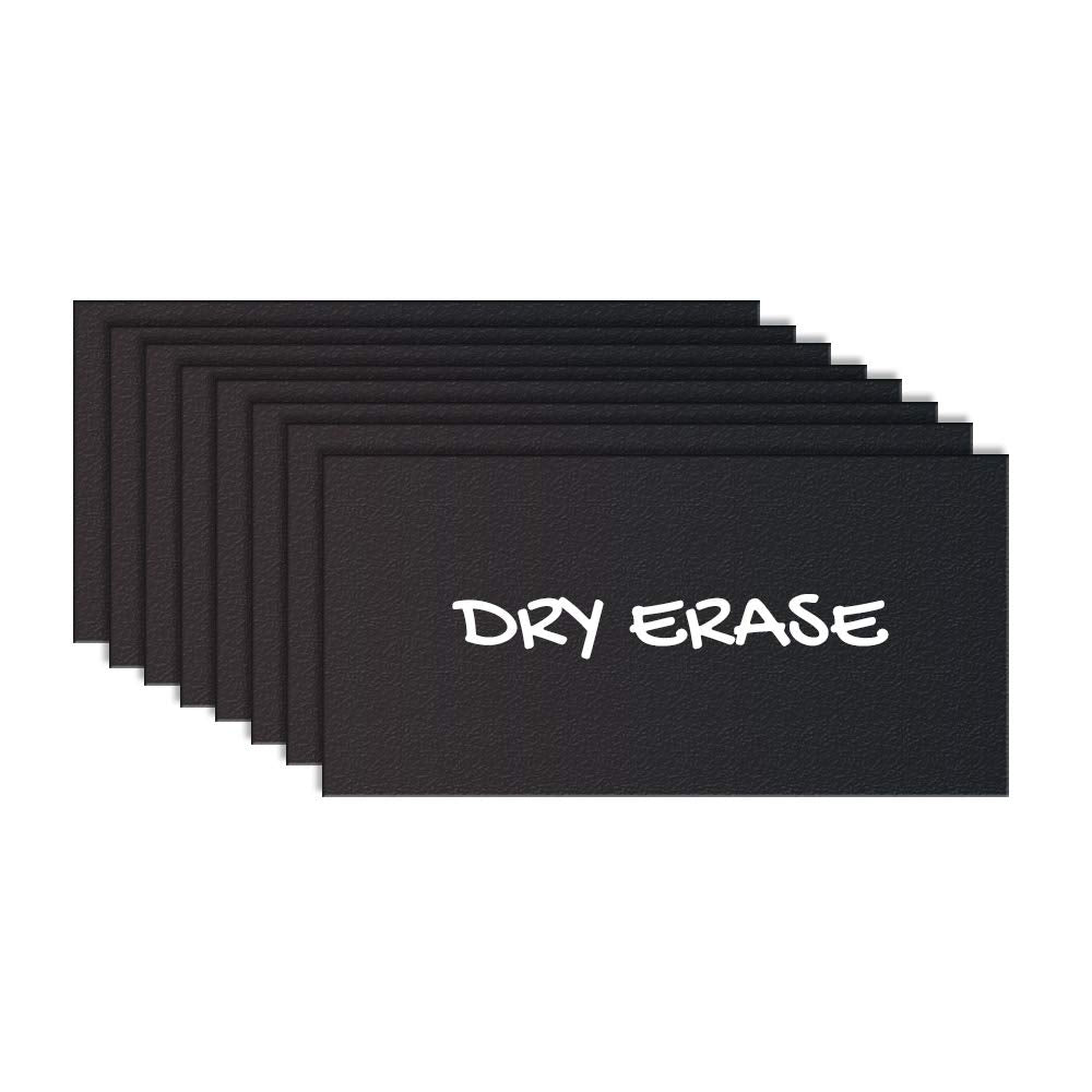 Black Dry Erase Chalkboard Magnetic Shelf Label Magnets. Perfect For Kitchen Of Office. (1' X 2' 25 Pieces)