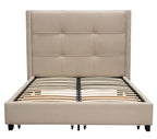 Diamond Sofa Beverly Sand Fabric Queen Bed with Storage