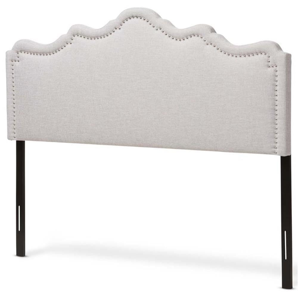 Baxton Studio Nadeen Modern and Contemporary Greyish Beige Fabric King Size Headboard