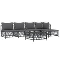 vidaXL 6-Piece Outdoor Lounge Set with Comfy Cushions - Anthracite Patio Furniture in Powder-Coated Steel – Combines Comfort with Versatility