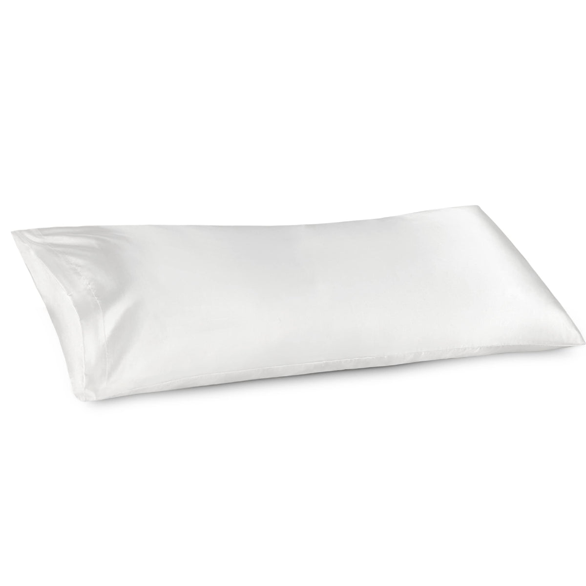 Bedsure Satin Body Pillow Cover 20X54 Inches - Pure White Body Pillowcase For Hair And Skin, Cooling And Silky Long Body Pillow