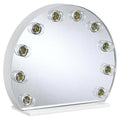Acme Alma Domed Wooden Frame Accent Mirror with Lighting in White