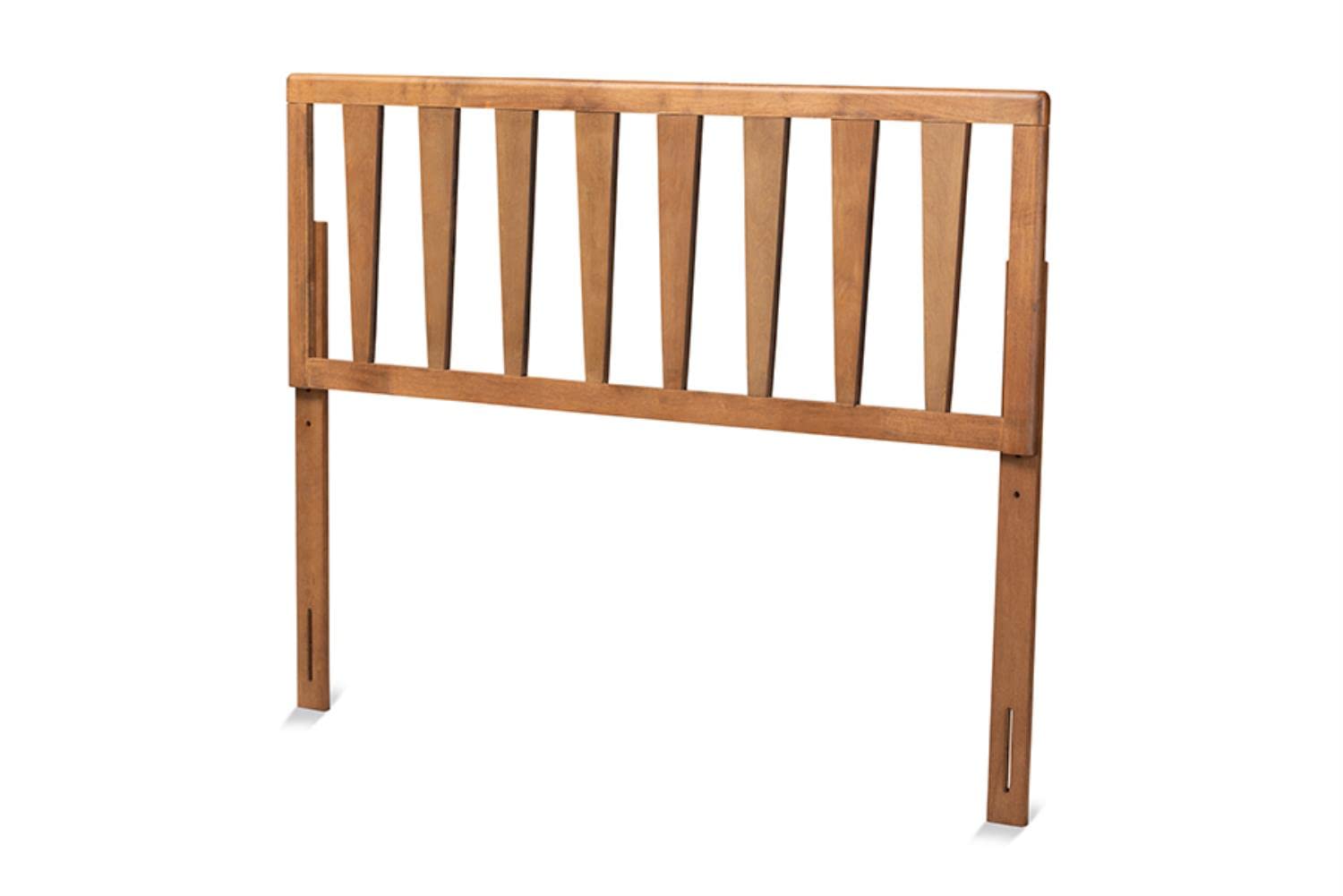 Baxton Studio Duncan Modern and Contemporary Ash Walnut Finished Wood Full Size Headboard