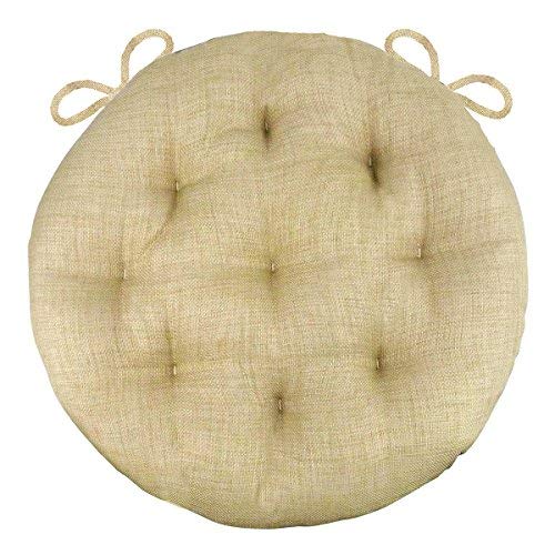 Barnett Home Decor 16' Round Chair Cushion - Rave Sand - Indoor/Outdoor Bistro Chair Cushions - Fade Resistant, Weather Resista