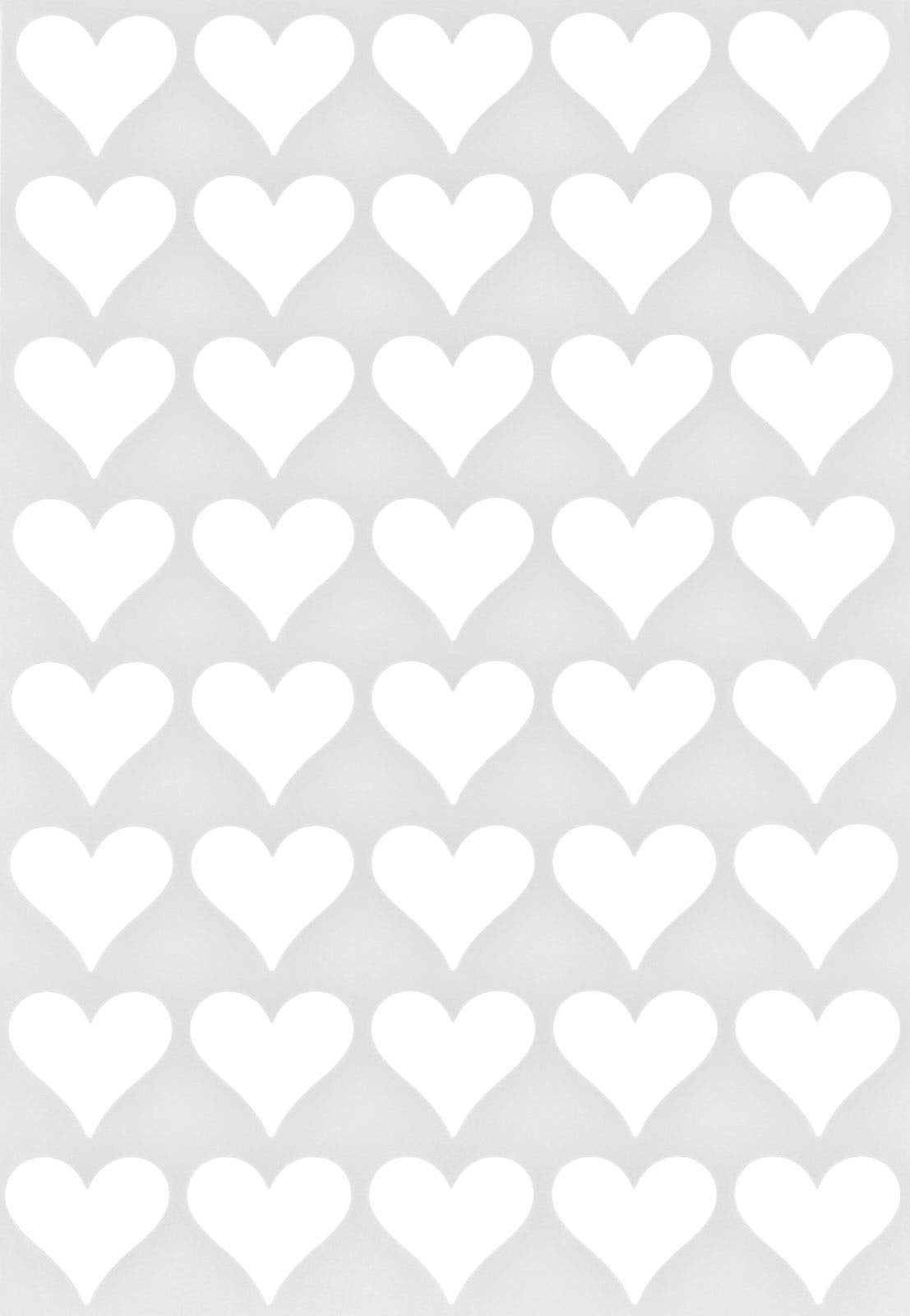 Royal Green 19Mm White Heart Shaped Stickers Valentine Stickers For Party Favors 1000 Pack