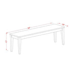East West Furniture NIQU6-BCH-W 6 Piece Dining Room Table Set Contains a Rectangle Kitchen Table with Butterfly Leaf and 4 Dining Chairs with a Bench, 36x66 Inch, Black & Cherry