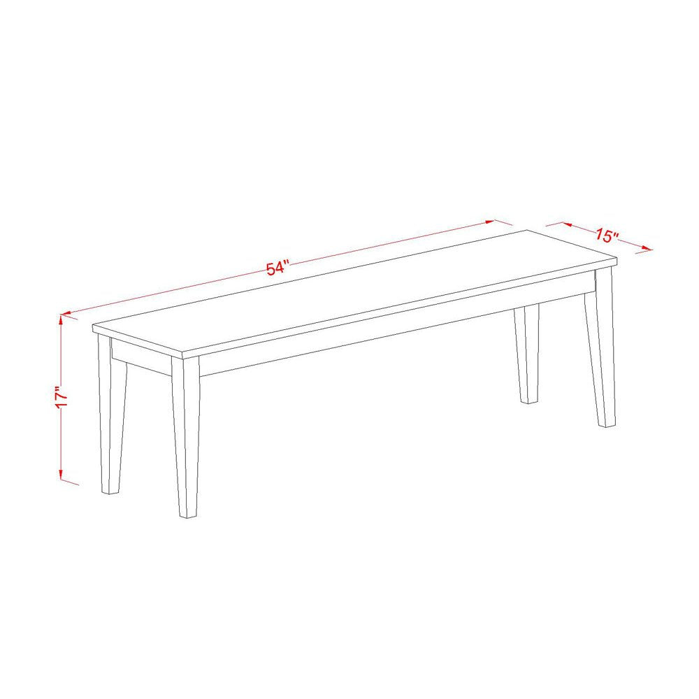 East West Furniture NIKE6-BCH-W 6 Piece Modern Set Contains a Rectangle Wooden Table with Butterfly Leaf and 4 Dining Chairs with a Bench, 36x66 Inch, Black & Cherry