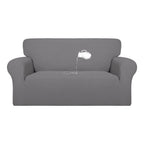 Purefit 100% Dual Waterproof Couch Cover Slipcovers For Couches And Sofas - Stretch Non Slip Fleece Sofa Covers Washable, Leakproof Furniture Protector For Kids, Pets, Dog (Loveseat, Light Gray)
