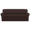Easy-Going Fleece Stretch Sofa Slipcover Spandex Non-Slip Soft Couch Sofa Cover, Washable Furniture Protector With Anti-Skid Foam And Elastic Bottom For Kids, Pets(Oversized Sofa, Chocolate)