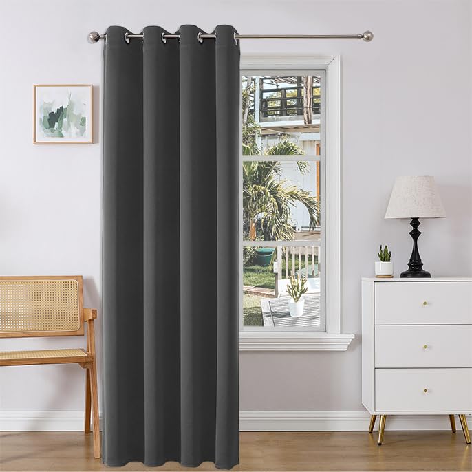 Joydeco Blackout Curtains 108 Inch Length 1 Panel Set, Thermal Insulated Long Curtains& Drapes, Room Darkening Grommet Curtains