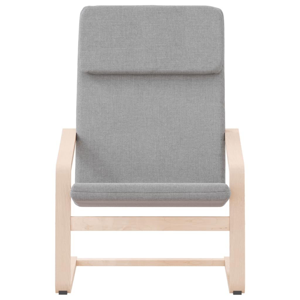 vidaXL Light Gray Relaxing Chair - Fabric Armchair with Solid Birch Wood Frame for Durability and Maximum Load Capacity - Ideal for Living Room, Dining Room & Recreation Area.