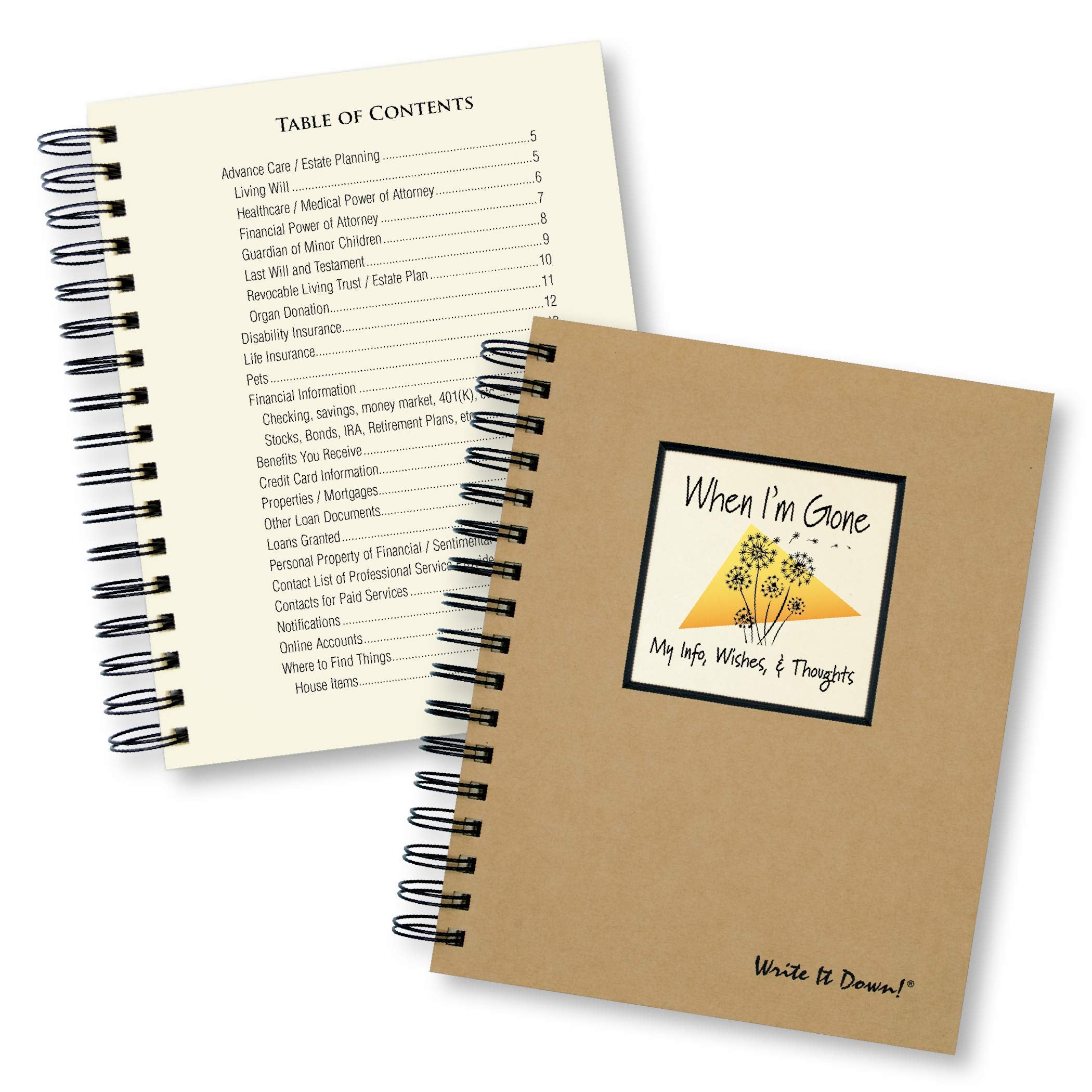 Write It Down Series By Journals Unlimited, Guided Journal, When I'M Gone, My Info, Wishes & Thoughts, Full-Size 7.5'X 9', Kra