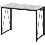 Acme Zaidin Wooden Rectangle Top Writing Desk in Antique White and Black