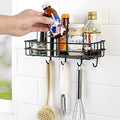 ZURATO SelfAdhesive Metal Bathroom Rack Storage Shelves with Hook, Stainless Steel Bathroom Storage Shelf Organizer