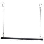 Hanging Closet Rod,15-40 Inch Adjustable Closet Hanging Organizer,35 Inch Height Space-Saving Clothes Hanging Bar,Black Closet R