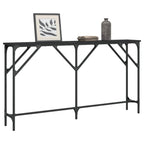 vidaXL Console Table in Black - Engineered Wood and Metal - Industrial Style - Sturdy & Adjustable Design for Entryway, Living Room, Hallway Decor