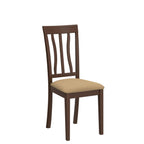 East West Furniture ANC-CAP-C Antique Kitchen Dining Chairs - Linen Fabric Upholstered Wood Chairs, Set of 2, Cappuccino
