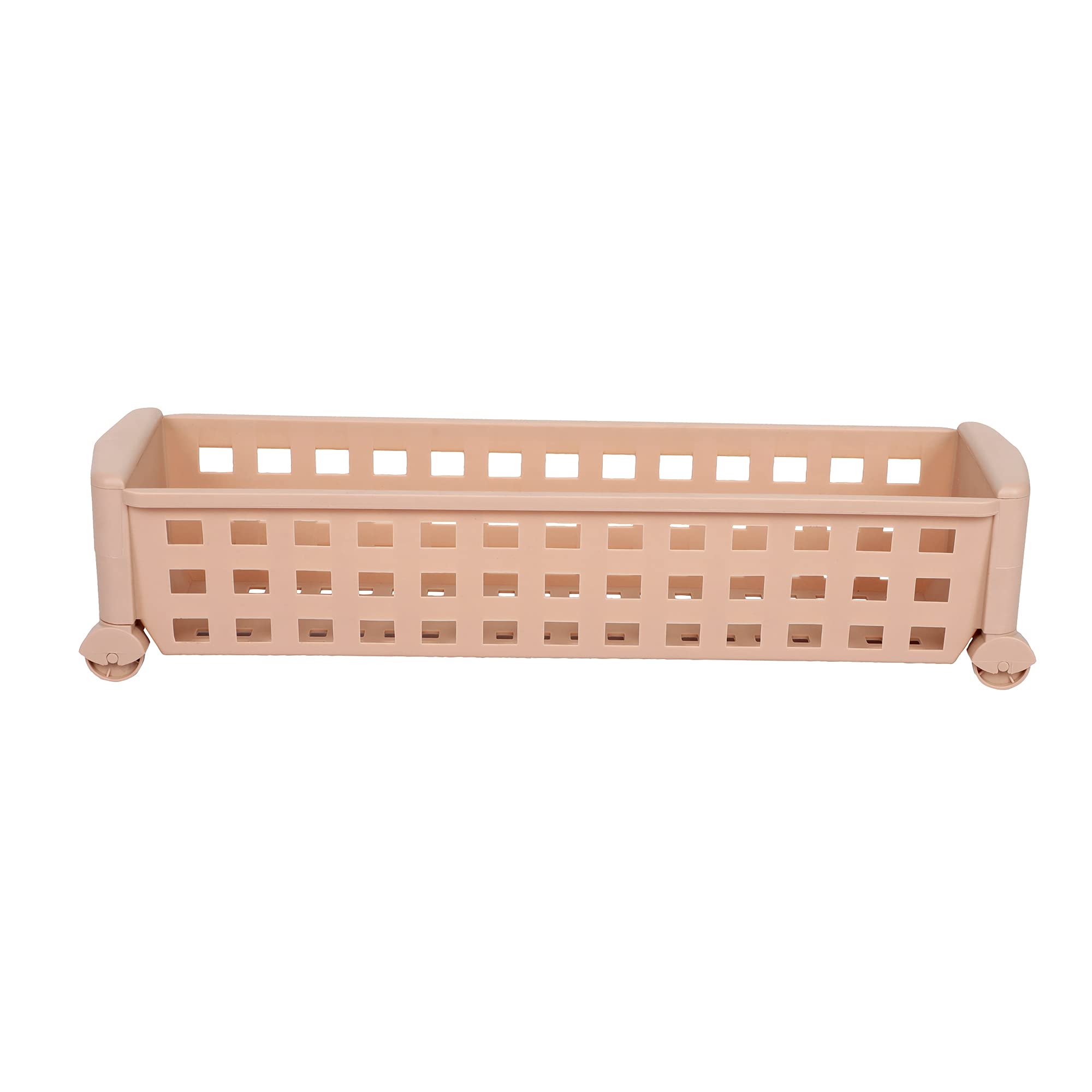 Cutting Edge 1 Layer Slim Storage Rack With Wheels  Beige