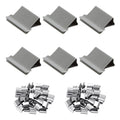Terrysun 100 Silver Metal Refill Clips, Refill Clips Paper Clam Clip Work With Portable Paper Clam Clip Dispenser, Suitable For