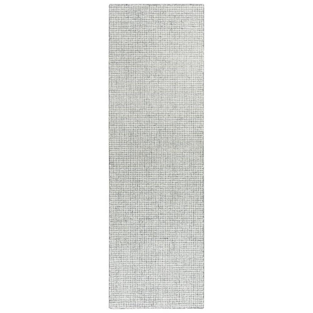 Overstock Alora Decor London 2'6" X 10' Solid Gray/Gray/Rust/Blue Hand-Tufted Area Rug