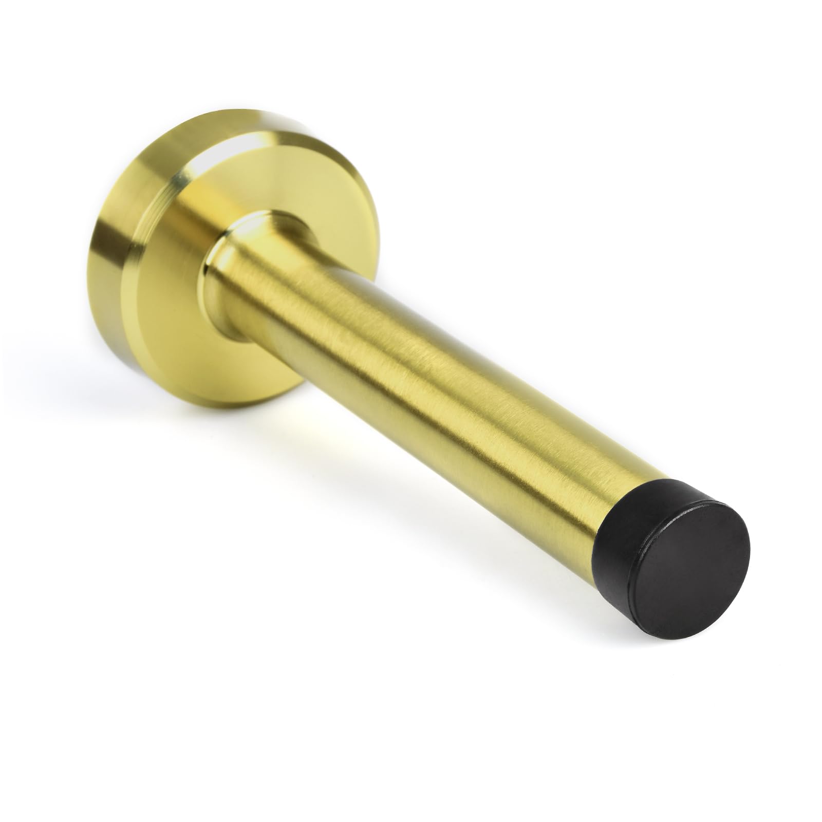 Gold Door Stop, 4 Inch Door Stoppers For Wall, Stainless Steel, Sounding Dampening Door Stop Bumper Tips Wall Protector, Brushed