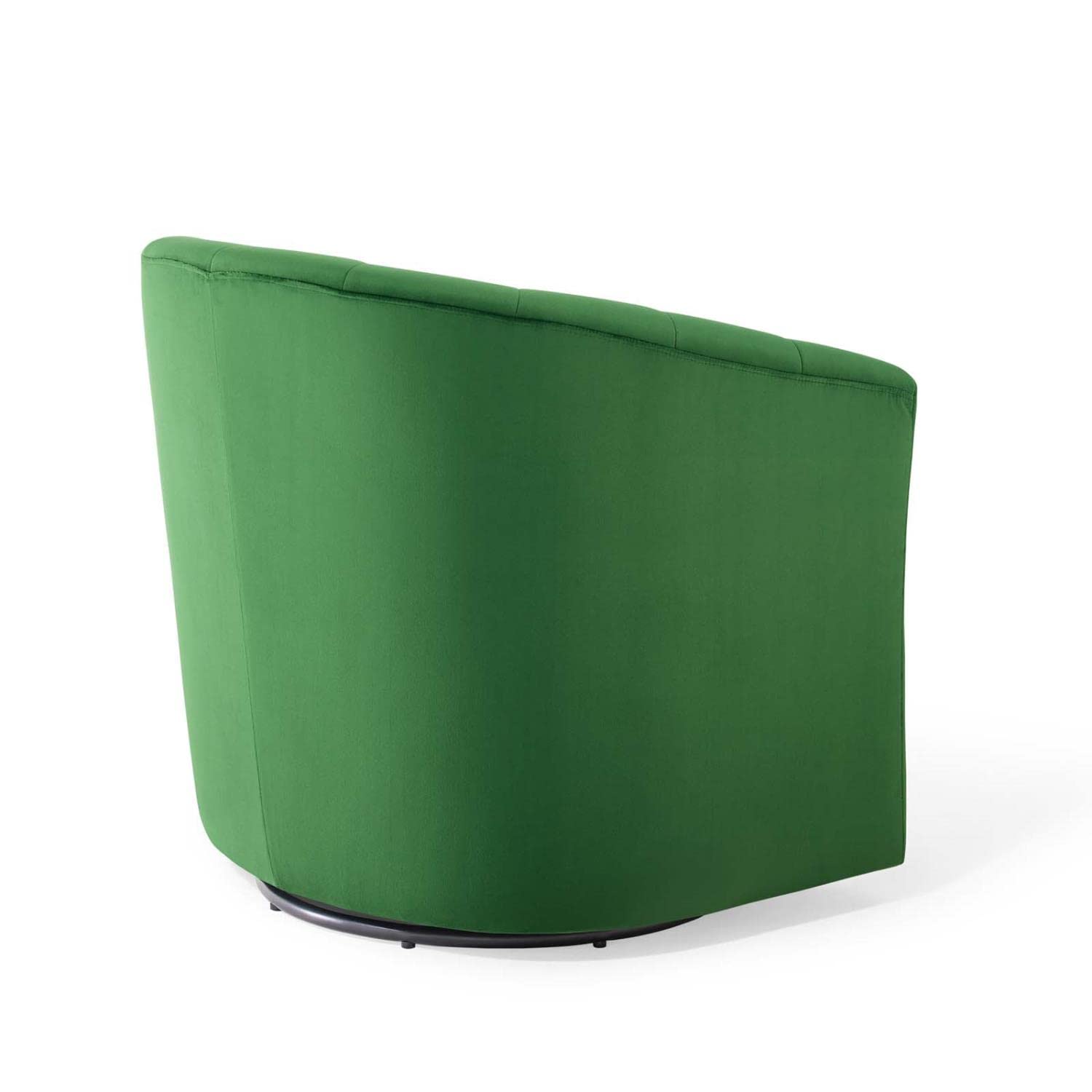 Modway Prospect Channel Tufted Performance Velvet Swivel Armchair In Emerald