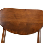 Baxton Studio Katya Mid-Century Modern Sand Fabric Upholstered and Walnut Brown Finished Wood 2-Piece Dining Chair Set