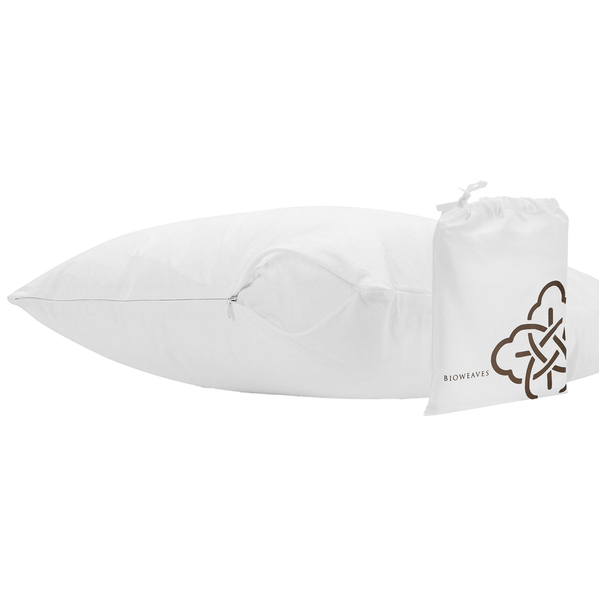 Bioweaves 100% Organic Cotton Breathable Body Pillow Protector Gots Certified With Zipped Closure - 21' X 54', 1-Pack