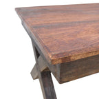 vidaXL Farmhouse-Style Coffee Table | Solid Reclaimed Wood | Sturdy, Rustic and Unique | Easy Assembly, 43.3"x23.6"x17.7" – Rectangular Living Room Centerpiece