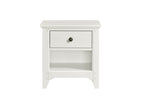 Intercon Tahoe Youth Wooden Farmhouse Drawer, Seashell Nightstand