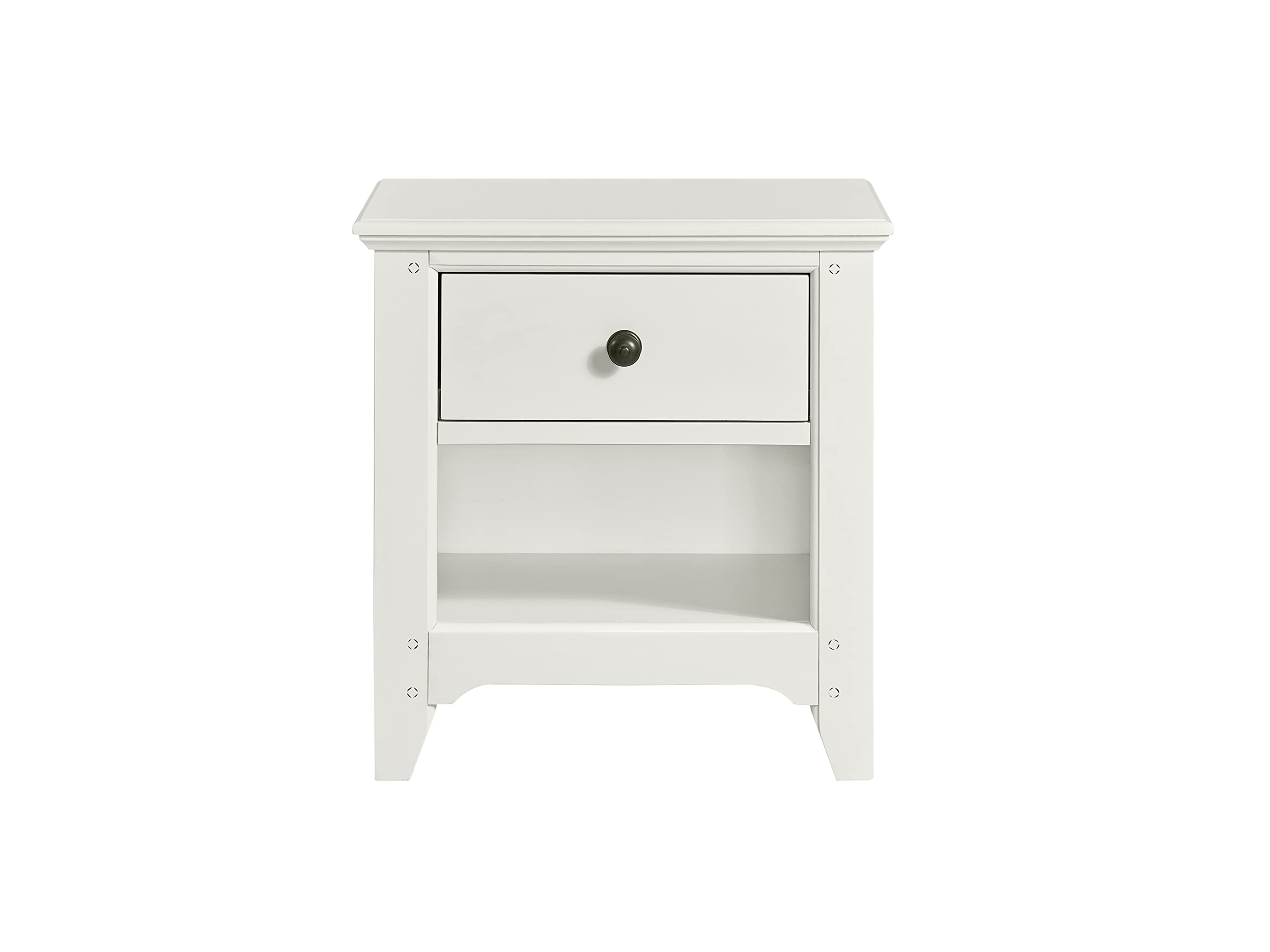 Intercon Tahoe Youth Wooden Farmhouse Drawer, Seashell Nightstand