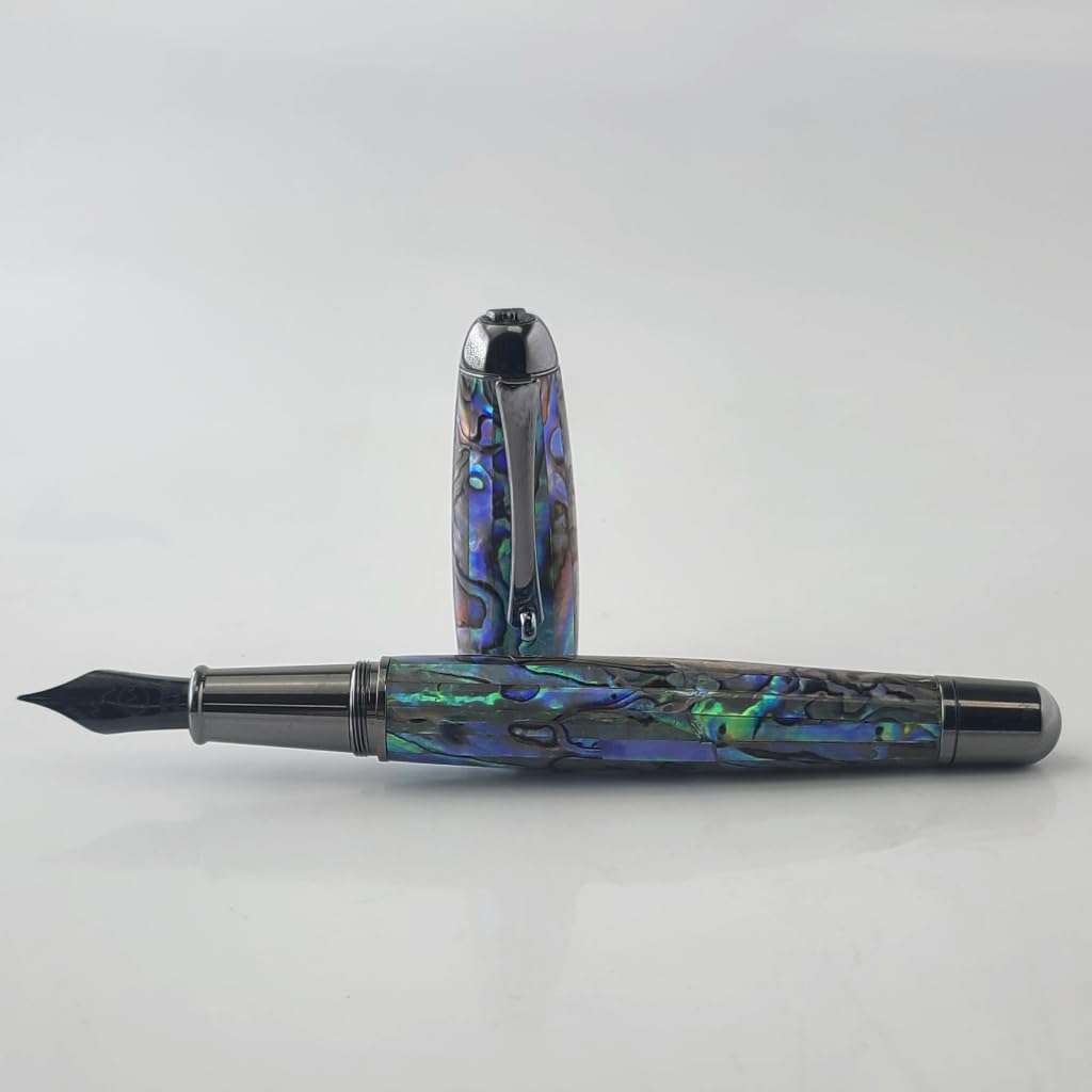 Monteverde Usa Super Mega Abalone Limited Edition 999/Gunmetal Trim Fountain Pen - Broad Nib