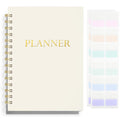 Undated Weekly And Monthly Planner Spiral Bound- Weekly Goals Notebook, Daily Planner, To Do List, Habit Tracker, Hardcover, Aes