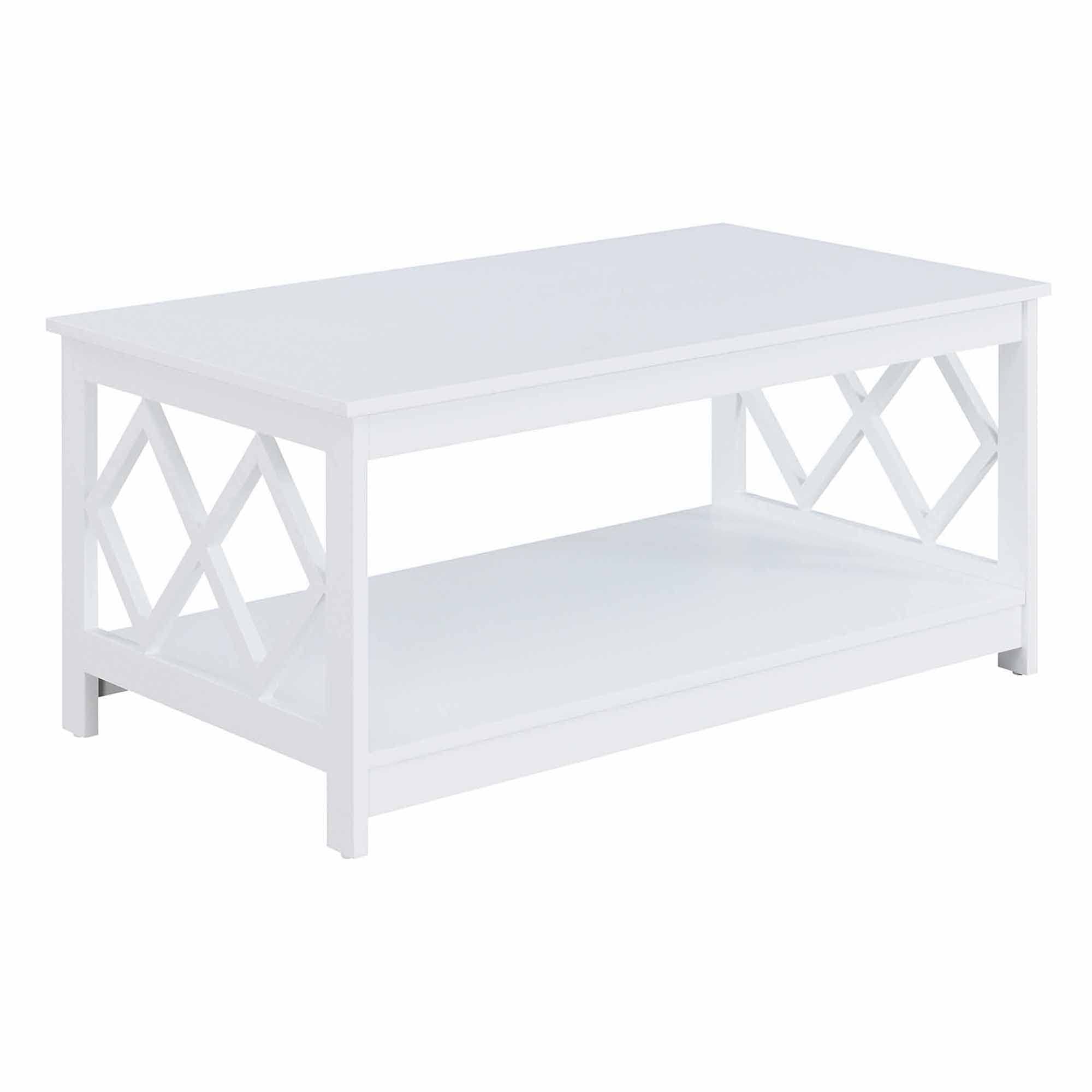 Convenience Concepts Diamond Coffee Table, White